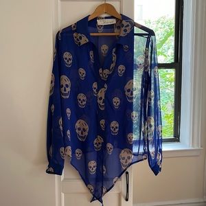 Transparent Skull Blouse